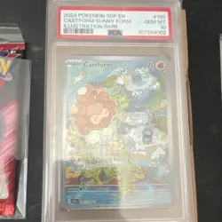 Pokemon Castform Sunny Form 195/191 Surging Sparks Illustration Rare Holo PSA 10 - Image 2