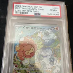 Pokemon Castform Sunny Form 195/191 Surging Sparks Illustration Rare Holo PSA 10 - Image 3