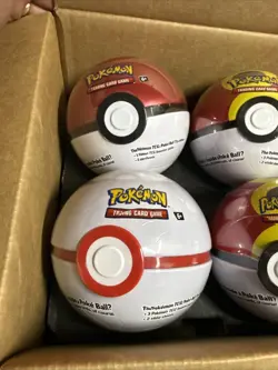 6 x Pokemon TCG Pokeball Tins - 18 Booster Packs Factory Sealed Costco - Image 3