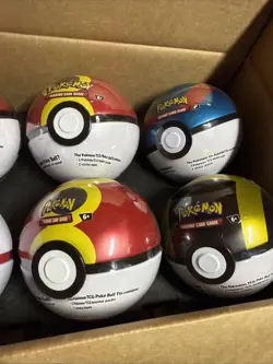 6 x Pokemon TCG Pokeball Tins - 18 Booster Packs Factory Sealed Costco - Image 4