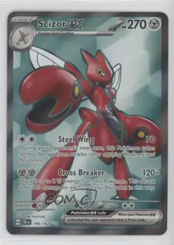 Scizor ex Ultra Rare Pokemon Scarlet & Violet: Temporal Forces TEF #195 - Image 1