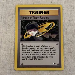 Pokemon Minion of Team Rocket Trainer Gym Heroes 113/132 Uncommon Regular 2000 - Image 2