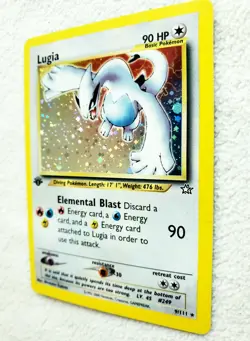 First Edition NEO GENESIS LUGIA Holo Rare 1st Edition #9 Pokemon WOTC 2000 Good! - Image 3