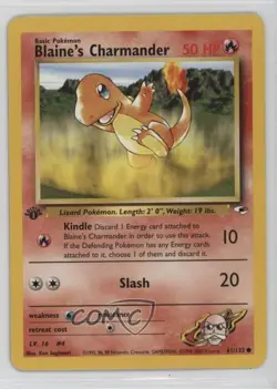 Blaine's Charmander 1st Ed. Pokemon Gym Heroes #61 2000 - Image 1