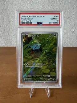 2023 POKEMON JAPANESE SV2A-POKEMON 151 ART RARE #166 BULBASAUR PSA 10 - Image 1