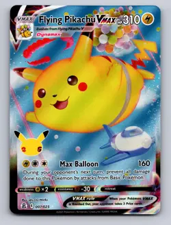 FLYING PIKACHU VMAX 007/025 HOLO VMAX RARE CELEBRATIONS POKEMON NM - Image 1