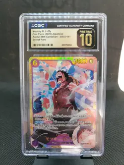 One Piece CGC 10 PRISTINE Monkey D. Luffy SEC 2025 EB02-061 EB02 Japanese - Image 1