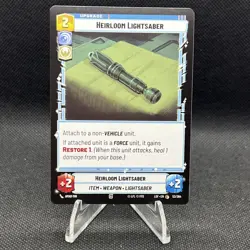 Heirloom Lightsaber 053/264 Star Wars Unlimited TCG Card LOF Near Mint NM - Image 1