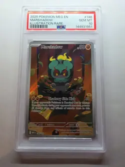 Marshadow 146/132 Pokemon TCG Mega Evolution Illustration Rare GEM MINT PSA 10 - Image 1