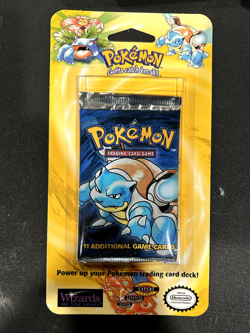 1999 Pokemon Unlimited Base Set Factory Sealed Blister Pack Blastoise - Image 1