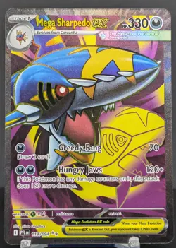 Pokemon Mega Sharpedo #113/094 English Phantasmal Flames Ultra Rare Full Art - Image 1