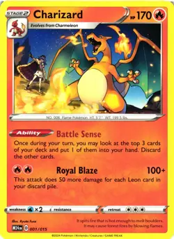 Pokemon TCG Charizard 001/015 McDonald's Promos Regular LP/MP - Image 1
