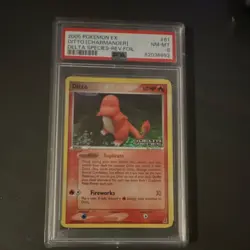 Pokemon Ditto (Charmander) 61/113 Delta Species Reverse Holo 2005 PSA 8 - Image 1