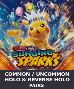 Pokemon Surging Sparks - Common /Uncommon / Reverse Holo's / Holo's / Pairs - Image 1