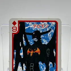 Devimon Digimon Adventure TV Magazine Trump Playing Card Diamonds 9 TCG Japan - Image 3