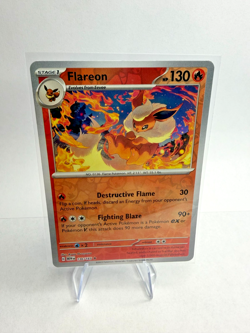 Pokemon TCG MP Flareon 136/165 Sv: Scarlet & Violet 151 Reverse Holo 2023 - Image 1