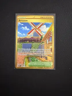 Pokemon GOLD FOIL 229/197 ARTAZON TRAINER! NM-MINT - Image 1