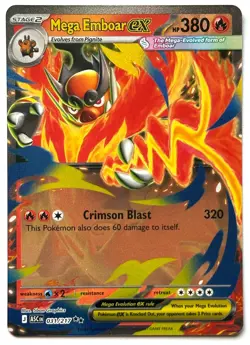 Mega Emboar ex 031/217 - Pokemon TCG - Ascended Heroes Double Rare Holo - Image 1