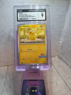Pikachu #214 Illustration Contest 2024 Promo Black Star SVP CGC 9 Mint Pokemon - Image 1