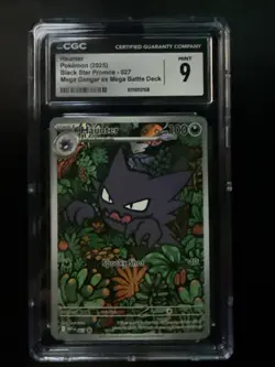 Pokemon 2025 Haunter 27 Black Star Promo Mega Gengar ex Deck CGC 9 - Image 1