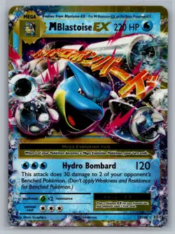 M Blastoise EX 22/108 Holo EX Rare Evolutions Pokemon Moderately Played - Image 1