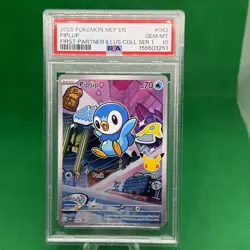 2026 POKEMON PROMO FIRST PARTNER ILLUSTRATION #042 PIPLUP PSA 10 - Image 1