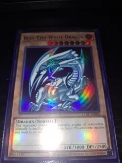 YUGIOH! Blue-Eyes White Dragon (Version 2) LCKC-EN001 Unlimited NM - Image 1
