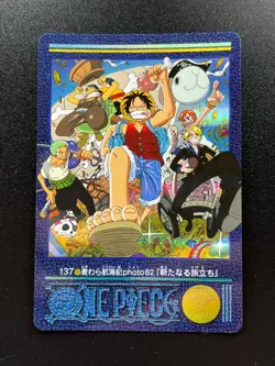 One Piece Visual Adventure Carddass #137 Lufy Nami Zoro Bandai Japan 2001 - Image 3