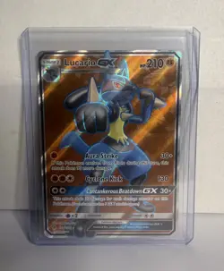 Lucario GX (Full Art) 122/131 Forbidden Light Pokemon TCG. Near Mint Condition! - Image 1