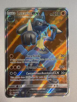 Lucario GX (Full Art) 122/131 Forbidden Light Pokemon TCG. Near Mint Condition! - Image 2