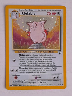 Pokemon TCG Clefable Holo Unlimited Rare Card Base Set 5/130 - Image 1
