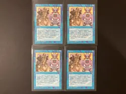 4 x PORTENT Vintage Ice Age MTG Magic the Gathering Blue Cards - Image 1