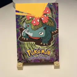 Pokemon Topps 1999 TV Animation Episode Card E3 Venusaur #03 Blue Logo Non Holo - Image 1