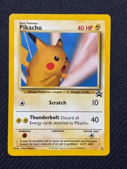 Pikachu 26 WOTC Black Star Promo Rare Pokemon Card 2001 - Near Mint (NM) - Image 1