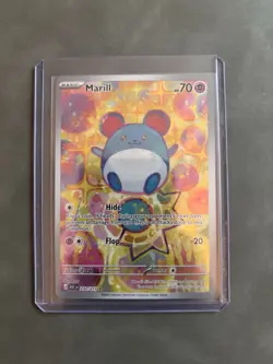 Nintendo Marill Pokemon TCG Full Art Holo Basic Card 232/217 ASC 70HP - Image 1