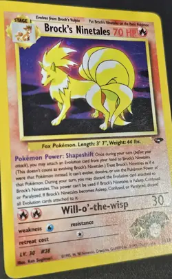 Brock's Ninetales 3/132 Gym Challenge Holo Rare WOTC 2000 Pokemon Card LP - Image 4