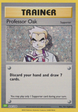 1X NM Professor Oak - 024/034 - CLV - Pokemon Trading Card Game Classic - Image 1