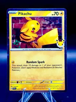 Pikachu 51/162 Stamped 2026 Pokemon Day 30th Anniversary Promo TCG - Image 1