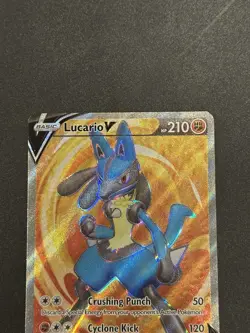 Lucario V Full Art Black Star Promo SWSH213 Pokemon Card TCG NM - Image 2