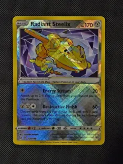 Radiant Steelix 124/196 - Lost Origin - Ultra Rare Holo Pokemon NM - Image 1