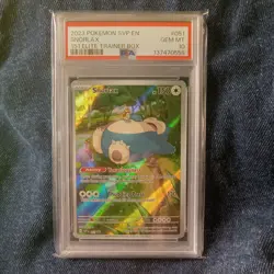 PSA 10 GEM MINT Snorlax SVP 051 Black Star Promo 151 ETB Pokemon 2023 - Image 1