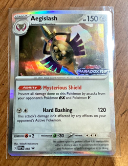 Pokemon TCG Aegislash SV04: Paradox Rift SVP060 Promo Stamped - Image 1