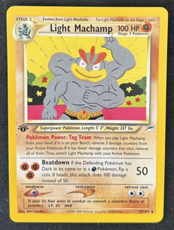 Light Machamp 25/105 (NM) Neo Destiny Rare 1st Edition - Image 1
