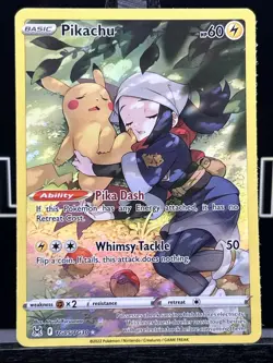Pokemon TCG Pikachu TG05/TG30 Swsh11: Lost Origin Trainer Gallery Full Art Holo - Image 3