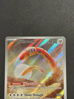 Pokemon Orthworm 224/193 IR Paldea Evolved Illustration Rare Full Art Holo - Image 2
