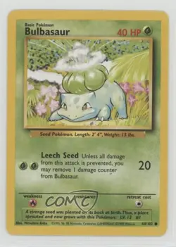 Bulbasaur Pokemon Base Set #44 1999 - Image 1