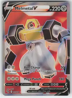 Melmetal V (Full Art) Pokemon GO 075/078 Ultra Rare Metal Holo NM - Image 1