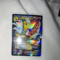 Pokemon M Ampharos EX Mega Full Art Ultra Rare Holo 88/98 XY Ancient Origins - Image 1