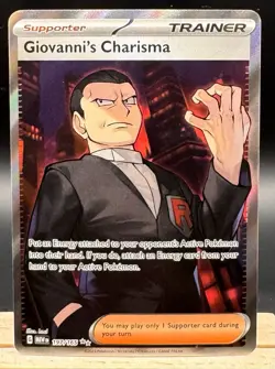 Giovanni's Charisma 197/165 Ultra Rare 151 Scarlet & Violet Pokemon TCG NM - Image 1