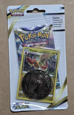 2022 Pokemon Sword & Shield Brilliant Stars 1-pack Blister Flapple SEALED - Image 1